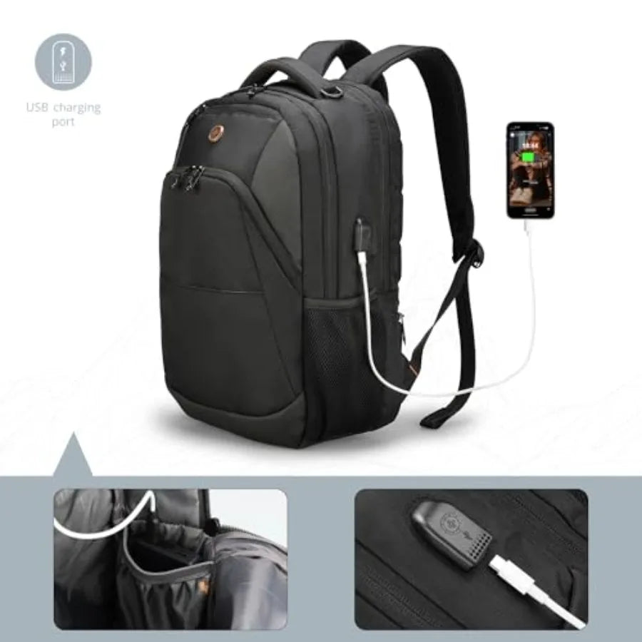 Design Travel Laptop Backpack College Laptops Backpack with USB Charging Port for Men and Women Fits Notebook SD1670-01