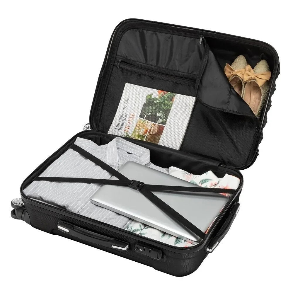 16" 20' 24' 28' 4-in-1 Luggage Travel Set Bag ABS Trolley Suitcase w/TSA Lock
