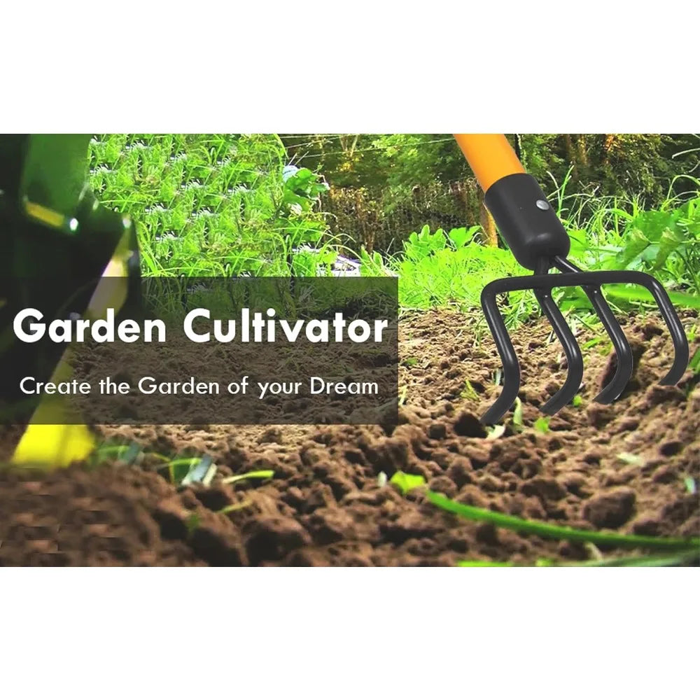 Garden Cultivator (6 Pack)– Sturdy Hand Tiller/Cultivator – Heavy Duty Blade for Digging, Loosening Soil and Weeding –