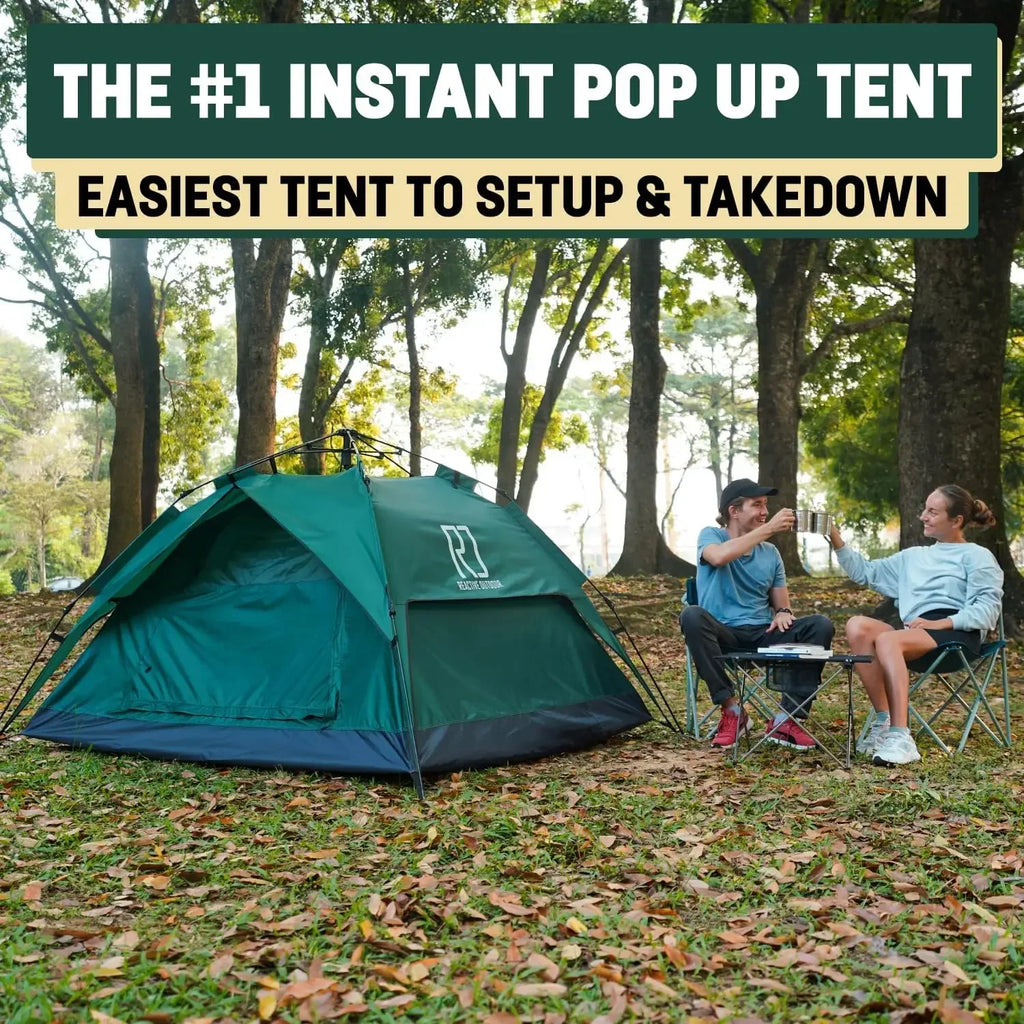 Second Tent - 3 Sec Instant Pop Up Easy and Quick Setup Camping  1 Person Setup Waterproof Double Layer