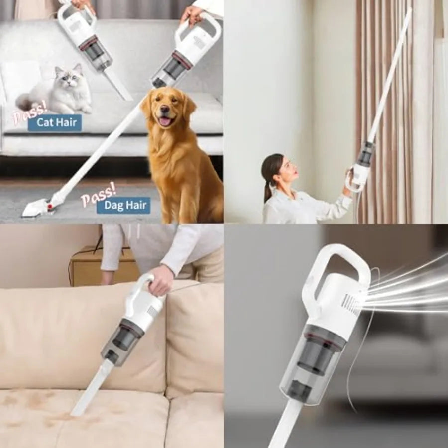 Stick Vacuum Cleaner Corded Handheld Vacuum Cleaner Mini Electric Broom for Pet Hair Hardwood Floor Cat Litter Carpet Cleaning