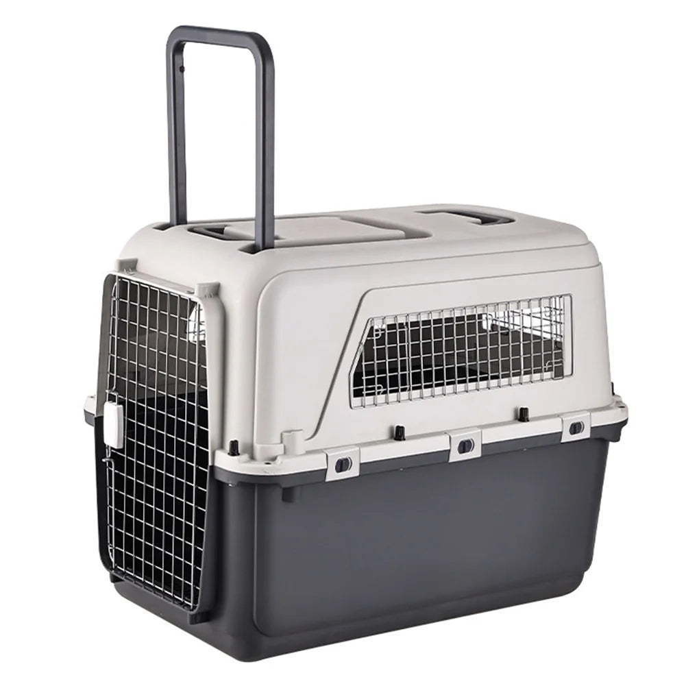 Heavy Duty Airline Travel Flight Carrier Length 33in/Width 21.6in/Height 25.2in Portable Airline Pet Carrier for Puppies Kittens