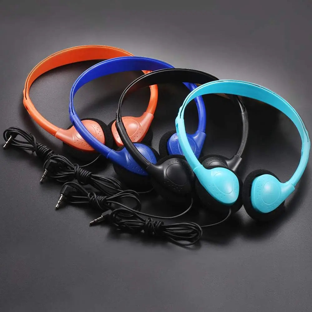 100 Pack Kids Classroom Headphones Bulk Set, 10 Colors, Durable Wired Earphones for School and Home Use