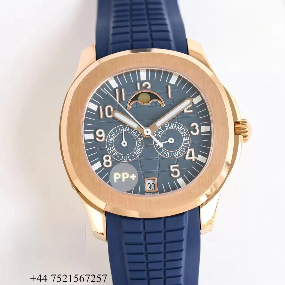 Complex Multifunctional Automatic Mechanical Luxury Sport Luminous Stainless Steel Watch High Quality Moon Timing Hip Hop