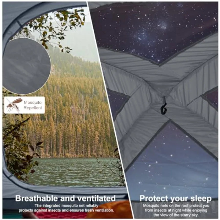 Inflatable Tents for Camping 2/4 Person Easy Setup Blow Up Tents for 4 Seasons Waterproof Air Glamping Tents for Camping Adult