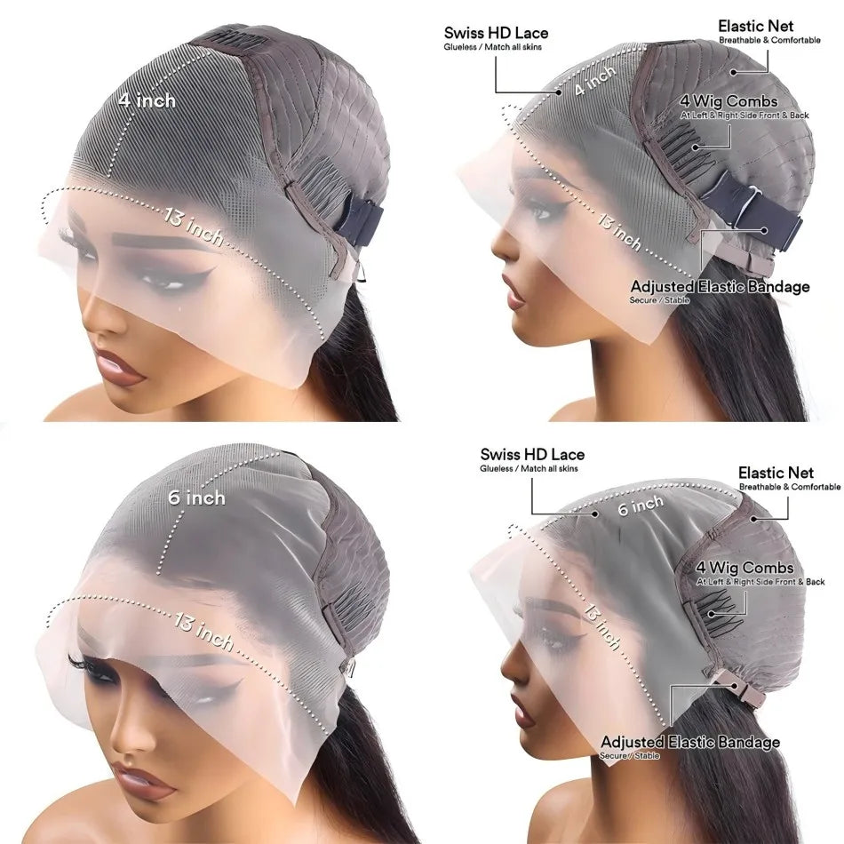 chocolate brown human hair wig 13x6 hd lace frontal wig 32 30 Inch 250 density Women body wave 13x4 hd lace front human hair wig