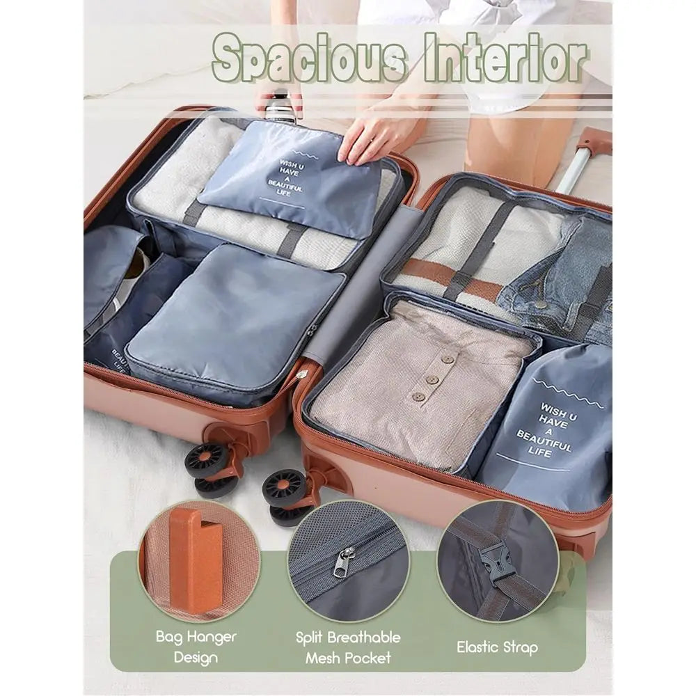 5-Piece Hardshell Luggage Set with Wheels, ABS Carry-On Suitcases, TSA Lock for Travel