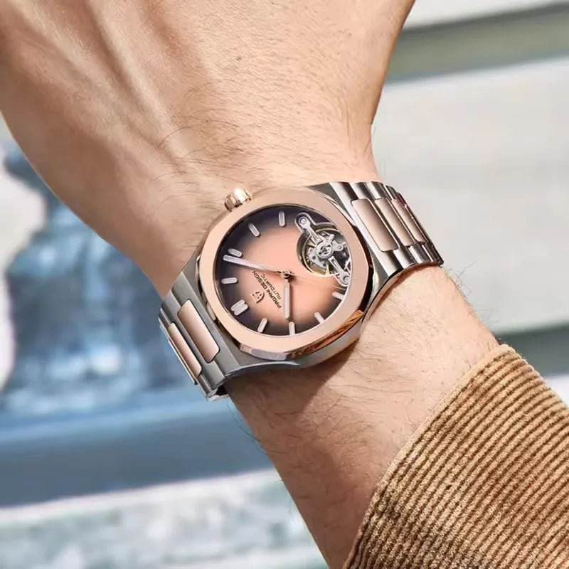 2026 PAGANI DESIGN New Tourbillon Mechanical Watch 316L All Steel Luxury Waterproof Men watch Sapphire Mirror Luminous Man watch