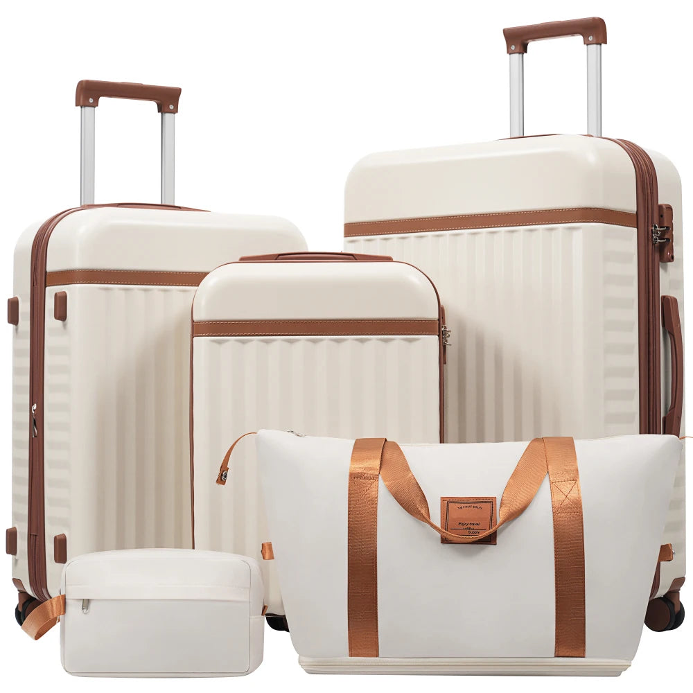 3PCS Front Opening Hardside Expandable Luggage Set Carry on Suitcase USB Port TSA Lock Spinner Wheels & Handle Bag