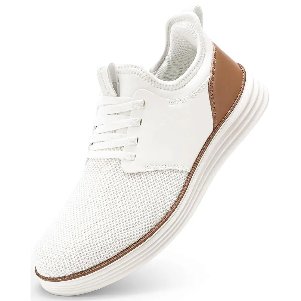 Mens Slip On Casual Dress Shoes Hands Free Fashion Sneakers Mesh Tennis Walking Work Shoes Comfortable Breathable Lightweigh