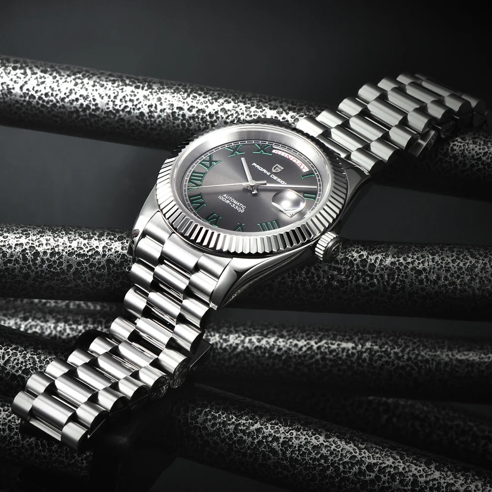 PAGANI DESIGN DD40 Business Date Week Luxury Automatic Watches Men TMI NH36A AR Sapphire crystal Mechanical Wristwatch For Men