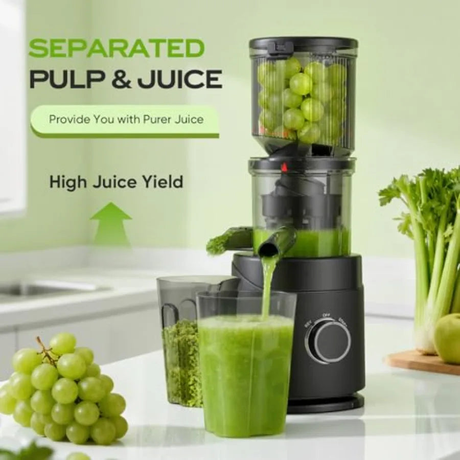 Juicer Machines Cold Press Juicer Professional for Maximum Nutrients High Yield Ultra-Quiet Motor Efficient with Leafy Greens t