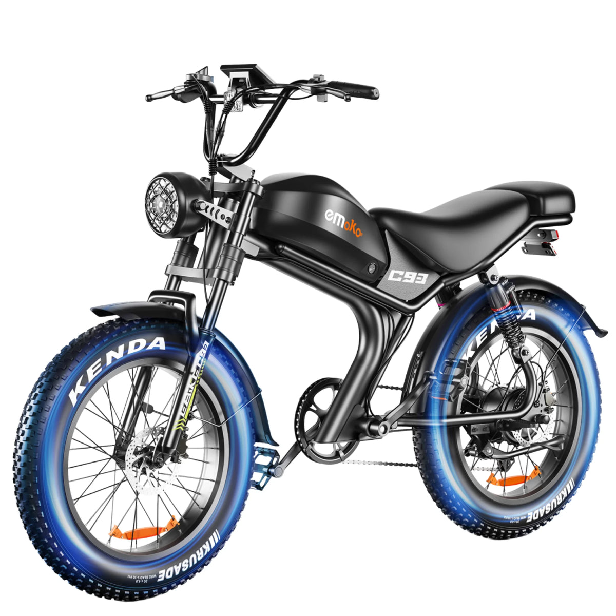 EMOKO C93 1000W Electric Bike for Adults, 20"x4.0" Fat Tire Electric Bicycle, 48V 20Ah Ebike 31 mph, 50 Miles Range