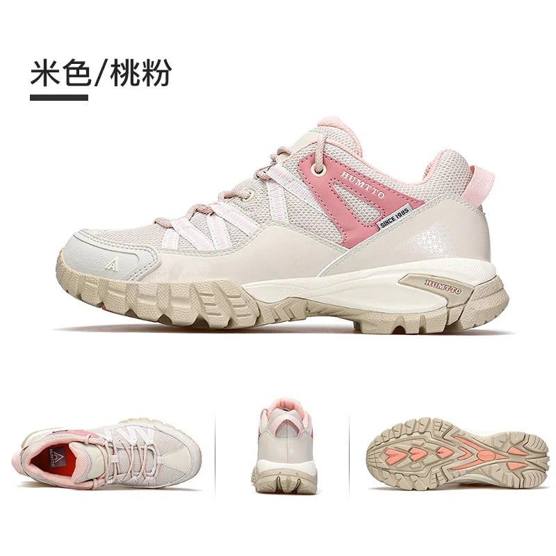 Men Lightweight Hiking Shoes Autumn Winter Breathable Mesh Casual Athletic Walking Sneakers Anti-slip Outdoor Trekking Footwear