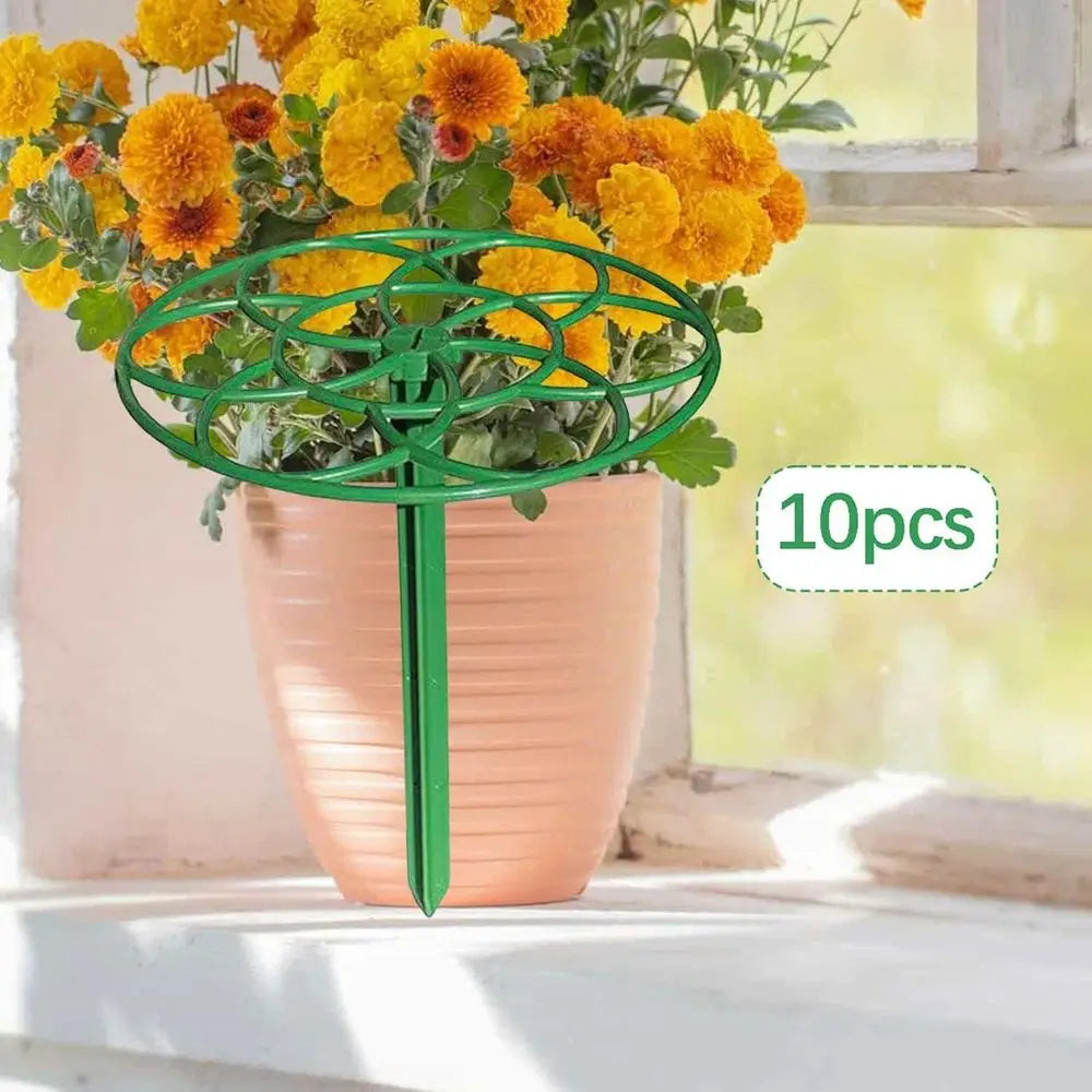 10-Piece Plant Support Grids for Indoor Gardening - Large Flower Cage Stakes for Roses and Home Plants