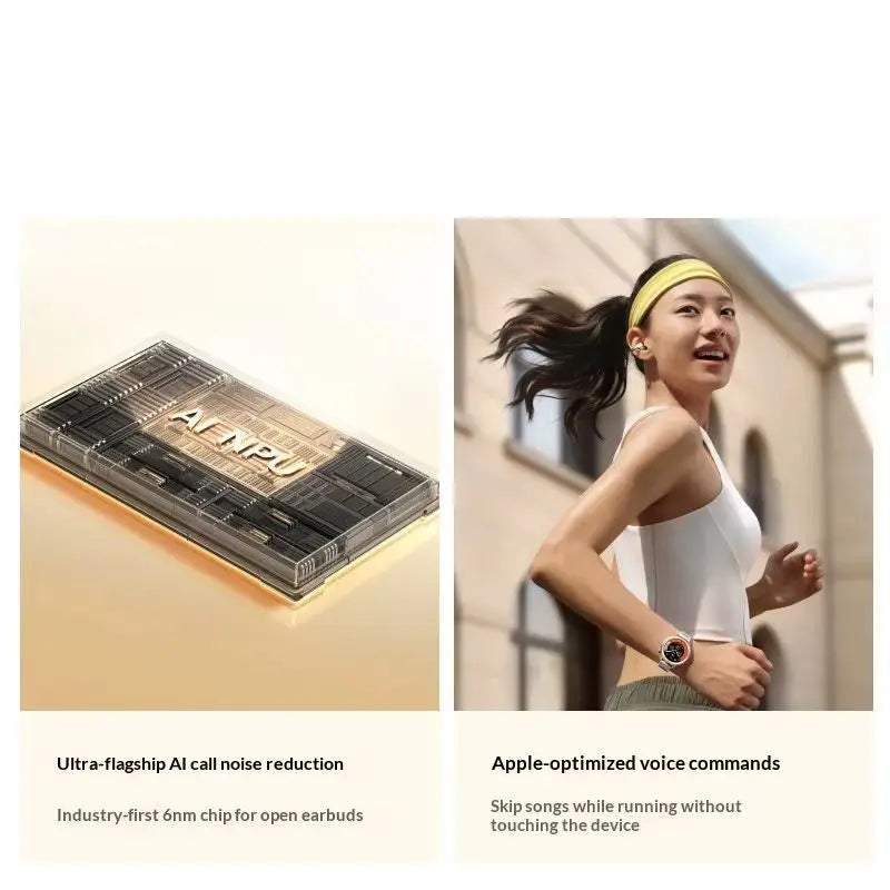 Oppo Enco Clip2 Open Ear Wireless Bluetooth Earphones Ear Jewelry 5.2 Grams Ultra Light Gold Plated All Day Comfort Adults