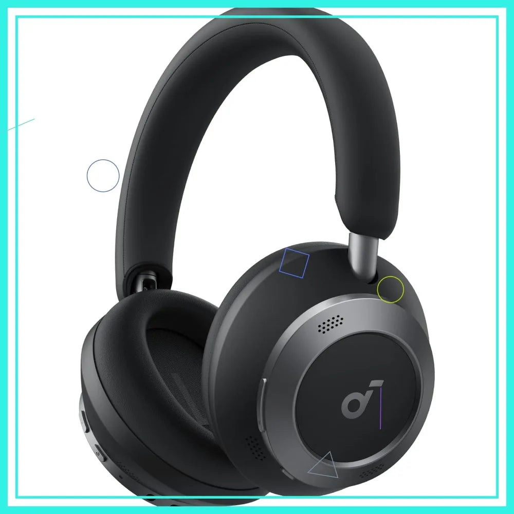 FlexiCurve Over-Ear Headphones with Adaptive Noise Cancelling, 60H Audio, Fast Charging, Hi-Res Wireless, Comfortable Fit