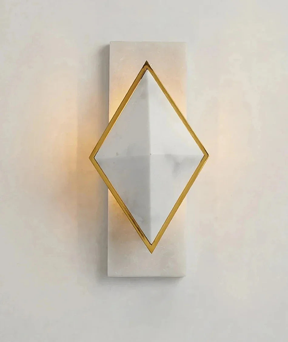 Led Wall Lamps Minimalist Creative Diamond Marble Lighting Device Hotel Cafe Restaurant Home Decor Interior Lighting