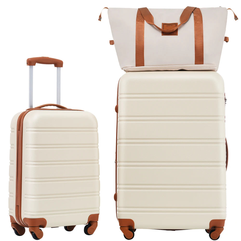 2 Piece Hardside Luggage Set with Bag Spinner Wheels TSA Lock Lightweight 20/24 Inch Travel Suitcase