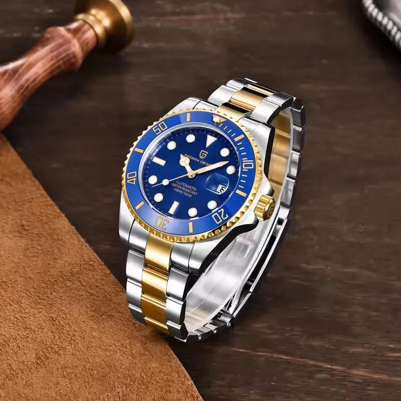 PAGANI DESIGN 2025 New Men Watches Top Luxury Gold Automatic Mechanical Wrist Watch Men Stainless Steel Waterproof Watch for men