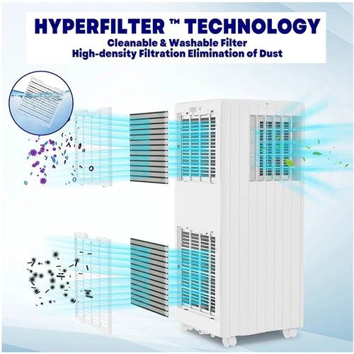 3-In-1 Portable Air Conditioner With 8000 BTU Cooling Dehumidifying & Fan Remote Control Enhanced Air Quality for Home