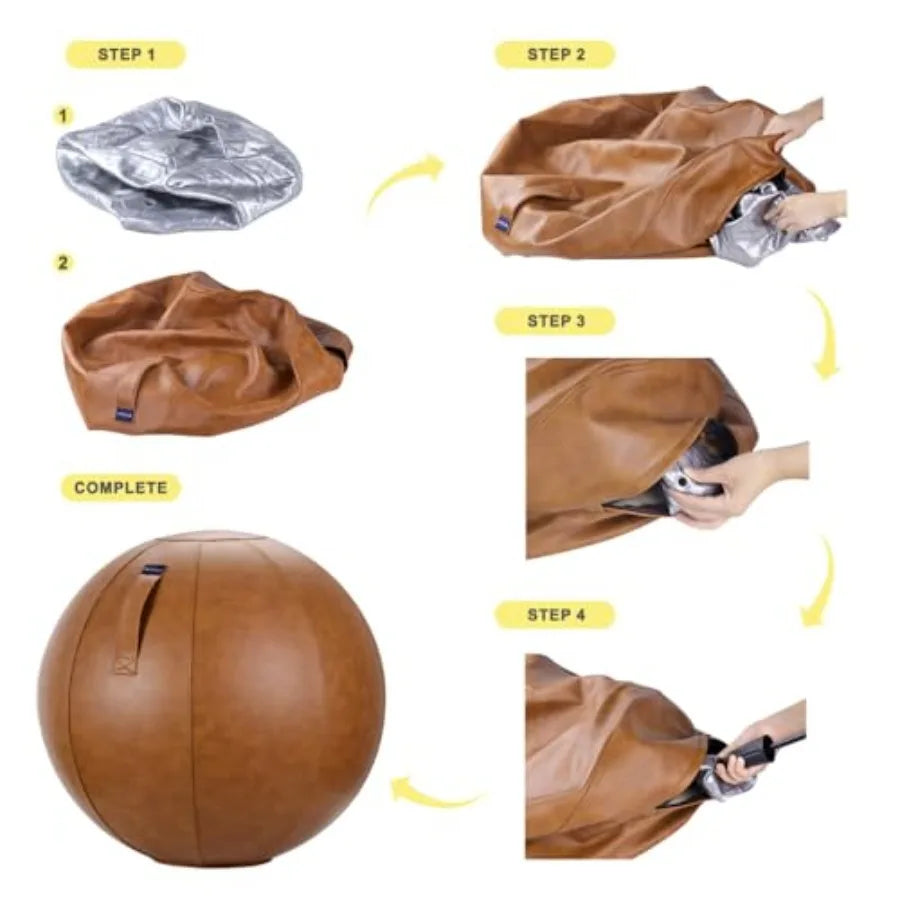 Yoga Exercise Ball Chair for Office and Home Use Balance Ball Chair for Fitness Training Pregnancy Birthing Ball Enhances Postu