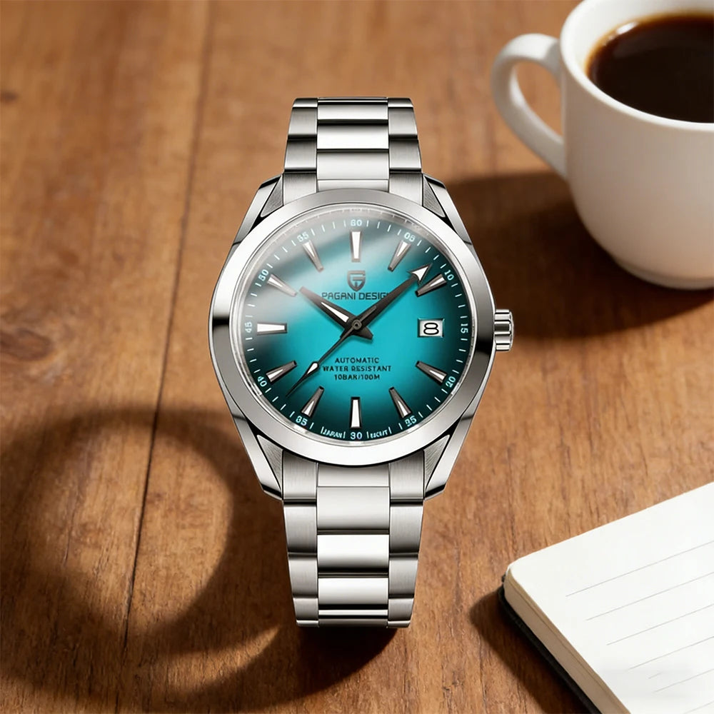 PAGANI DESIGN 2026 Sky Blue 40MM A150 Mechanical Automatic Stainless Steel Waterproof Watch with Sapphire Glass Watches for men