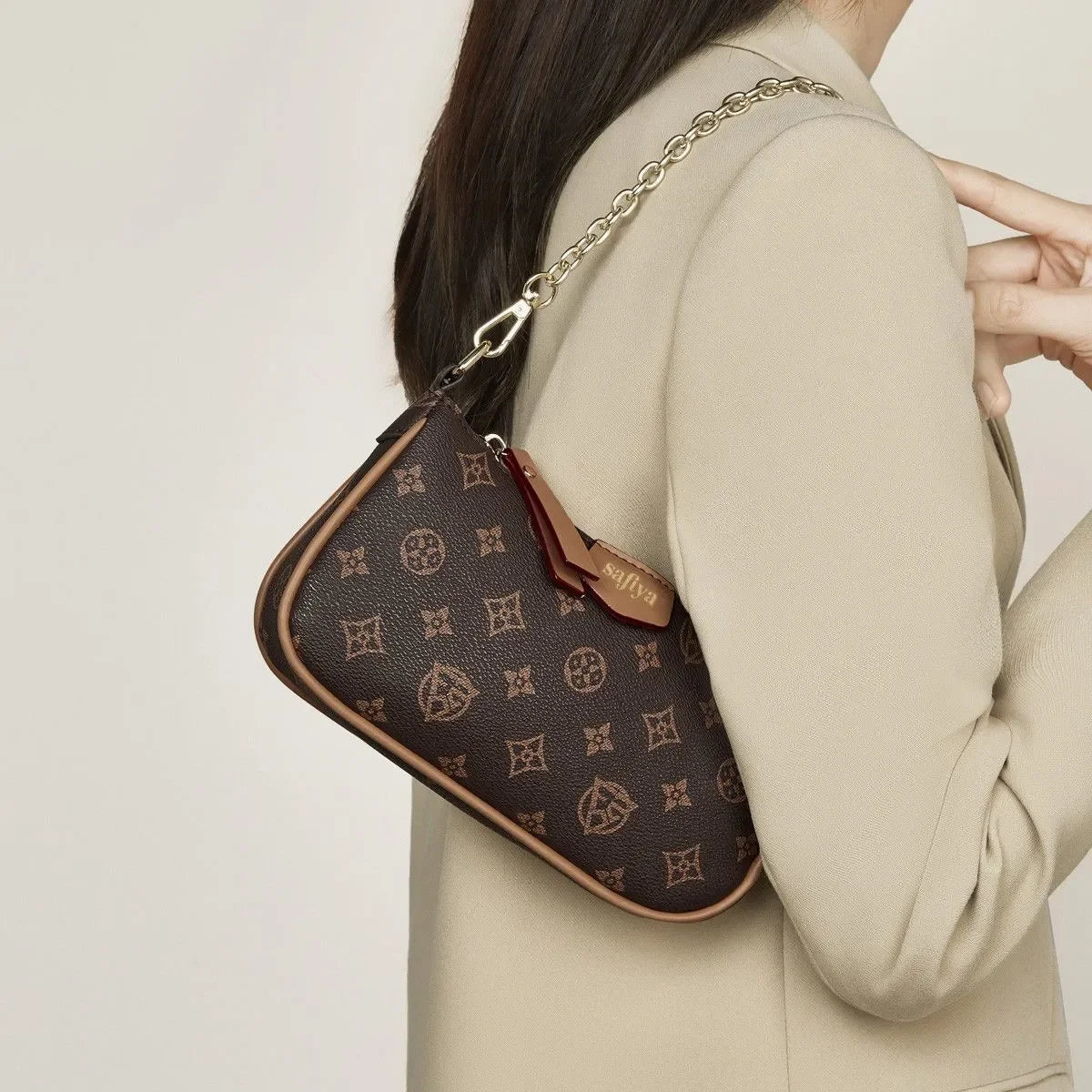 Designer 2025 Shoulder Crossbody Bag High Quality Women's handbag Purse Brown Leather Classic Chain bag Evening Bags