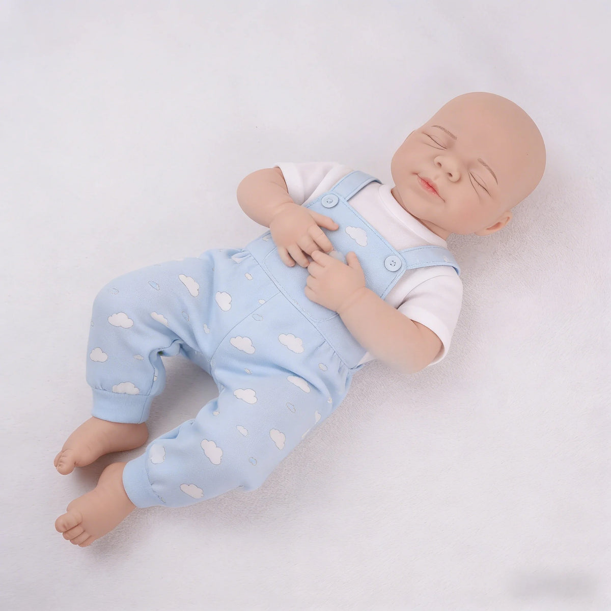 18.9Inch Artisan-Crafted Silicone Reborn Baby Girl/Boy Loulou Flexible Washable Lifelike Details For Doll Lovers Gifts Kids Toy