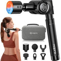 Massage Gun with Heat and Cold HeadDeep Tissue Percussion Back Massager for Muscle/Neck/Body Pain Relief with Long Extension Re