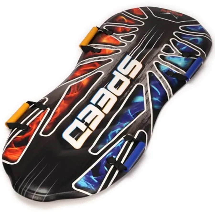 Flexible Flyer Premium 2 Person Foam Sled for and Adults - Large 50" Winter Toboggan Bobsled with Handles Extremely Lightwght S