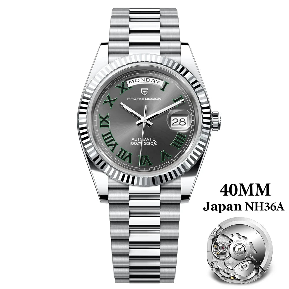 2025 New PAGANI DESIGN Men's Watches DD40 Rose Gold Automatic Watch Man Mechanical Wristwatches Luxury AR Sapphire Mirror Gifts