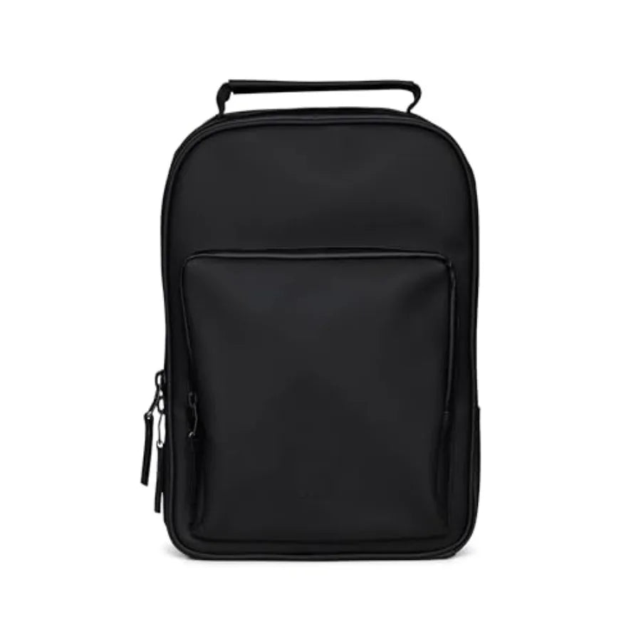 Large Black Laptop Backpack for Men and Women Waterproof Minimalist Commuter Bag 15-16 Black Book Daypack