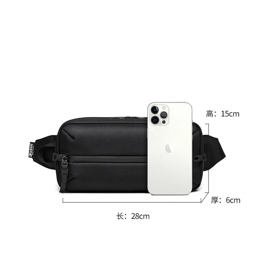 【New style】Green breast bag men's Oxford cloth water-proof shoulder bag multi-functional storage casual mobile phone pocket bre