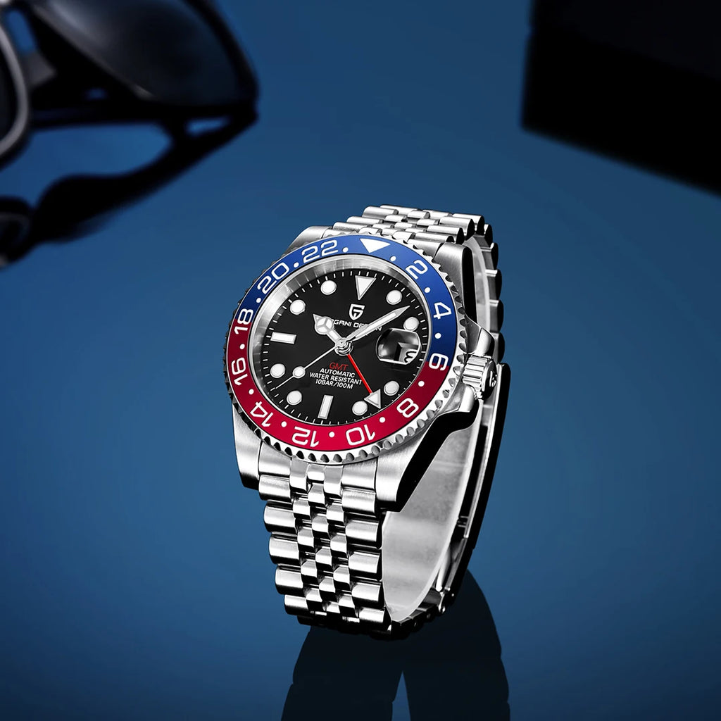 PAGANI DESIGN New V2 40MM GMT Men watch Mechanical Watches Luxury Automatic Sapphire Glass Waterproof Wrist Watches for men