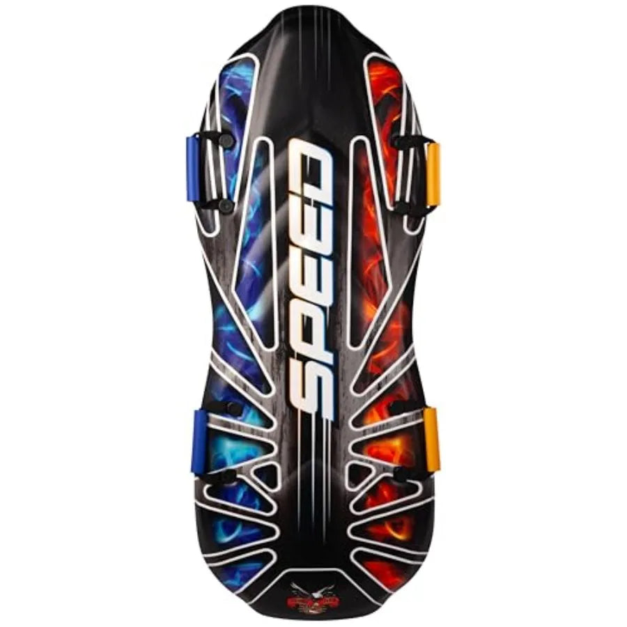 Flexible Flyer Premium 2 Person Foam Sled for and Adults - Large 50" Winter Toboggan Bobsled with Handles Extremely Lightwght S