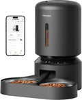 Automatic Cat Feeder for 2 Cats, WiFi Programmable Pet Food Dispenser with Airtight Lock, Dual Bowls & Low Food Sensor