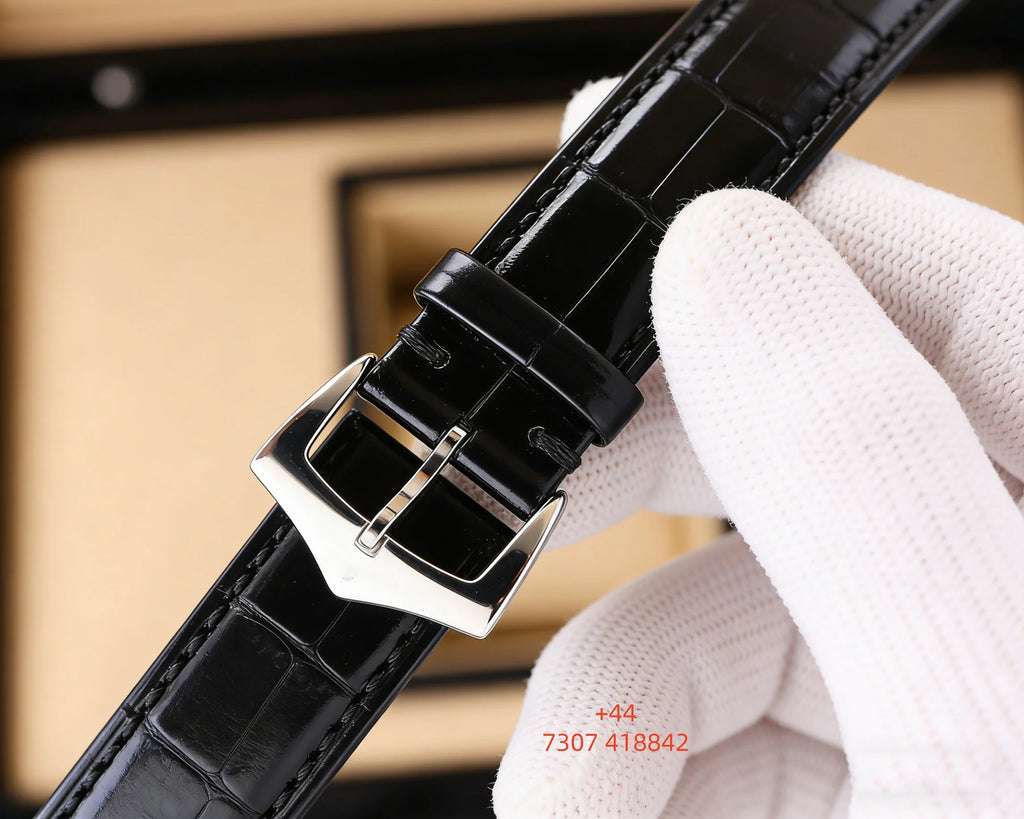 Customized luxury women's watch, 35-40mm diameter, imported calfskin strap, 9015 automatic winding movement