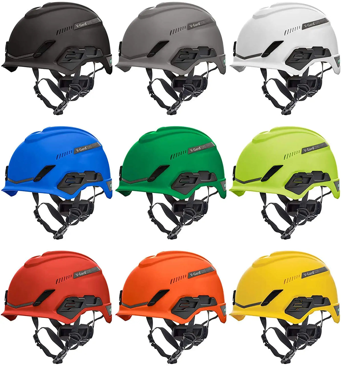 White V-Gard Helmet with Fas-Trac III Ratchet Suspension, Polyethylene Shell for Superior Impact Protection