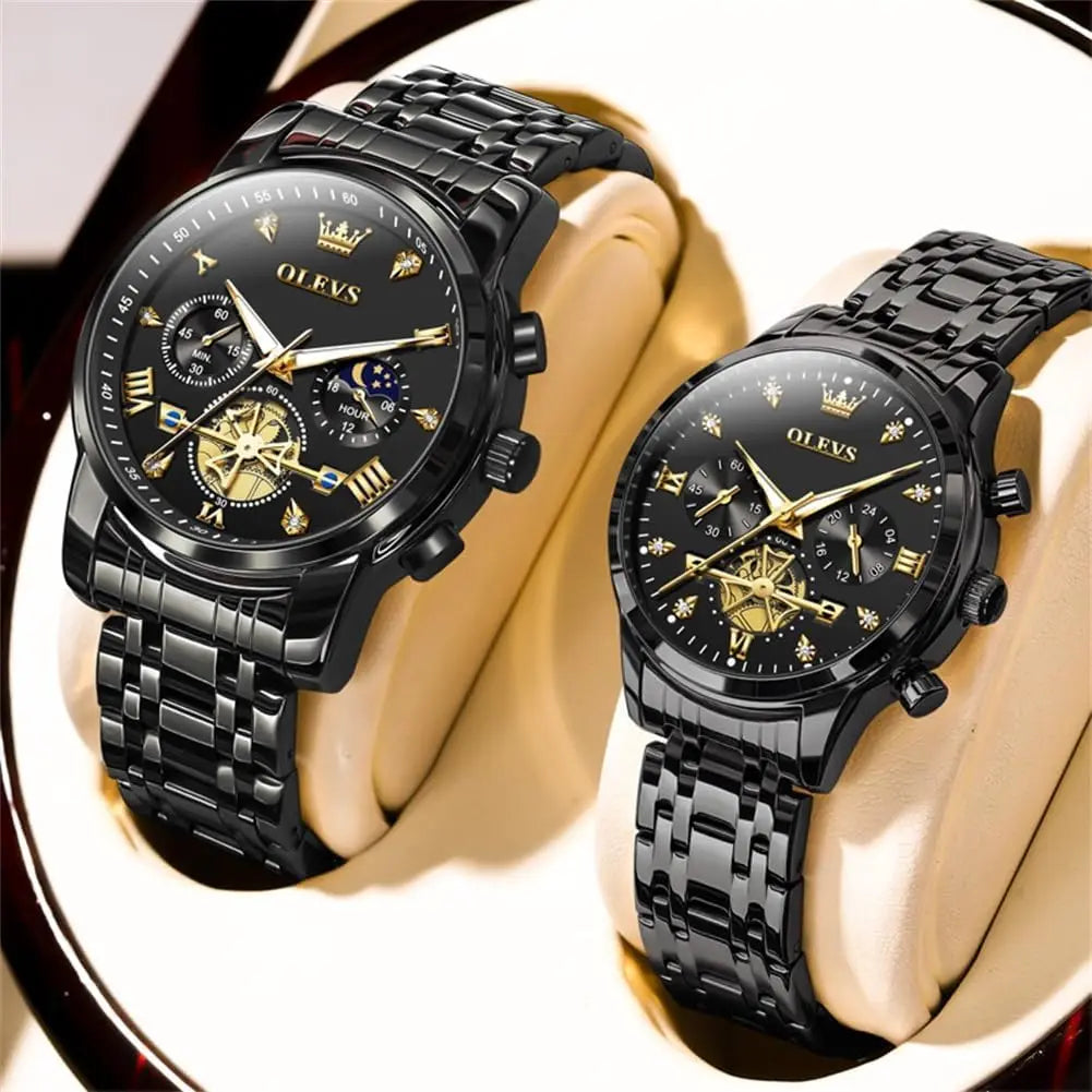Valentine's Couple Matching Watches Set for Men and Women, Romantic Wedding Gifts, 2-Piece