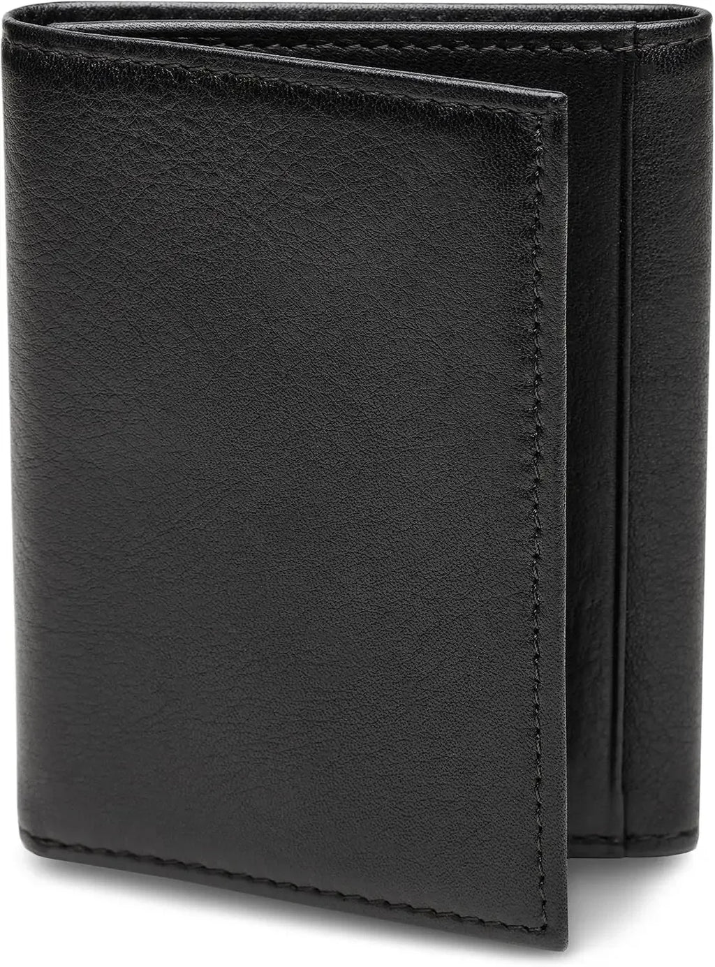 Men's Tri Fold Wallet With RFID Blocking, Nappa Vitello Leather, ID Window, 5 Card Slots