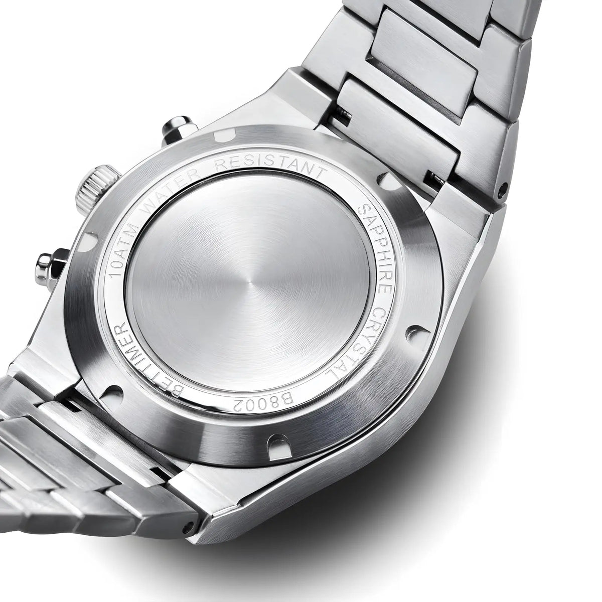 BETTIMER B8002 Men's Mechanical Chronograph Watch ST1903 Movement 38.5mm 316L Stainless Steel Sapphire Luminous Watches for Men