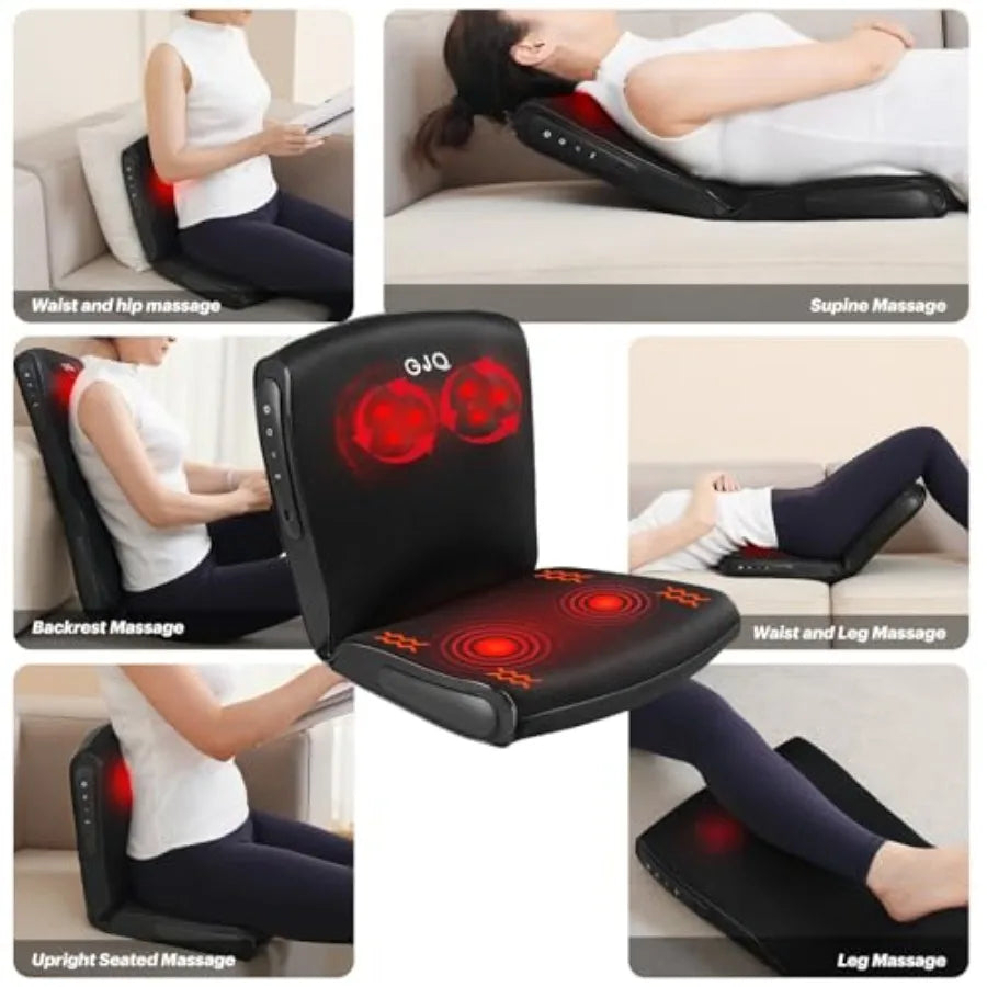 Multi functional Shiatsu neck and back massager chair with heat for pain relief deep tissue massage pad indoor outdoor use home