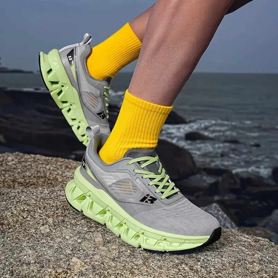 Men's Sneakers Road Running Shoes Outdoor Trail Running Shoes -Slip Wear-Resistant Mesh Breathable Lightweight Hiking Shoes Ind