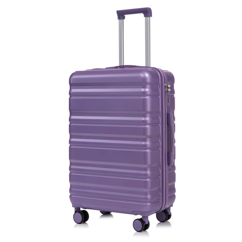 3PCS ABS Luggage Set 20/24/28 Inch Spinner Wheels Carry on Suitcase Matching Color Combination Lock Lightweight Travel Luggage