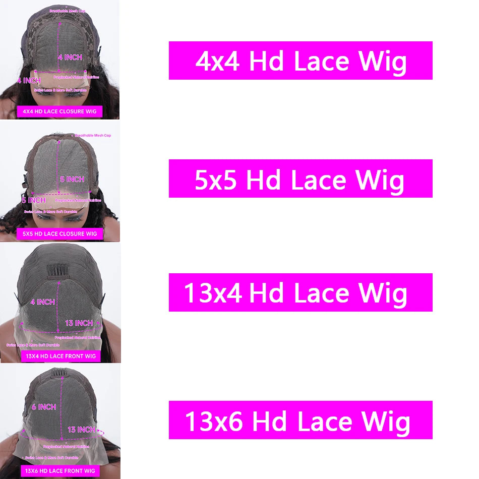30 40 Inch Reddish Brown 13x6 Lace Frontal Wig 250 Density Colored Curly Wigs Human Hair Deep Wave 13x4 13x6 HD Lace Frontal Wig