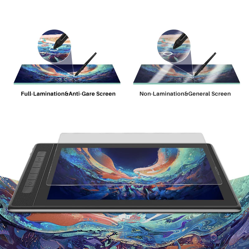 Huion Kamvas Pro 13 Graphics Tablet 2.5K Screen 13.3 Inch 145% sRGB QLED Drawing Display for Laptop Windows Mac Android Linux