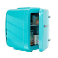 Mini Fridge 4 Liter 6 Cans Small Refrigerator for Bedroom 110V AC 12V DC Thermoelectric Cooler and Warmer for Drink Office Dorm