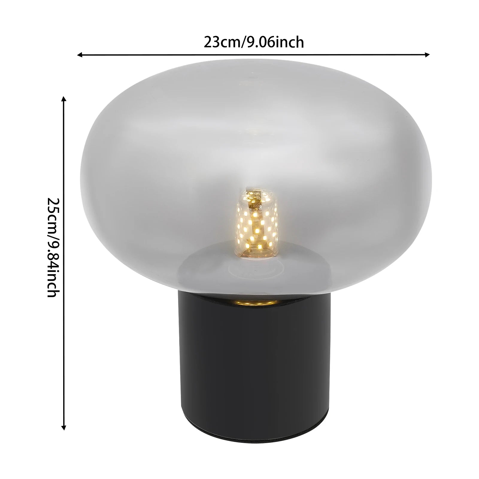 Art Decorative Bedside Table Lamp Simple Nightstand Lamp Mushroom Table Lamp for Living Rooms Dining Rooms Bedrooms Entrances