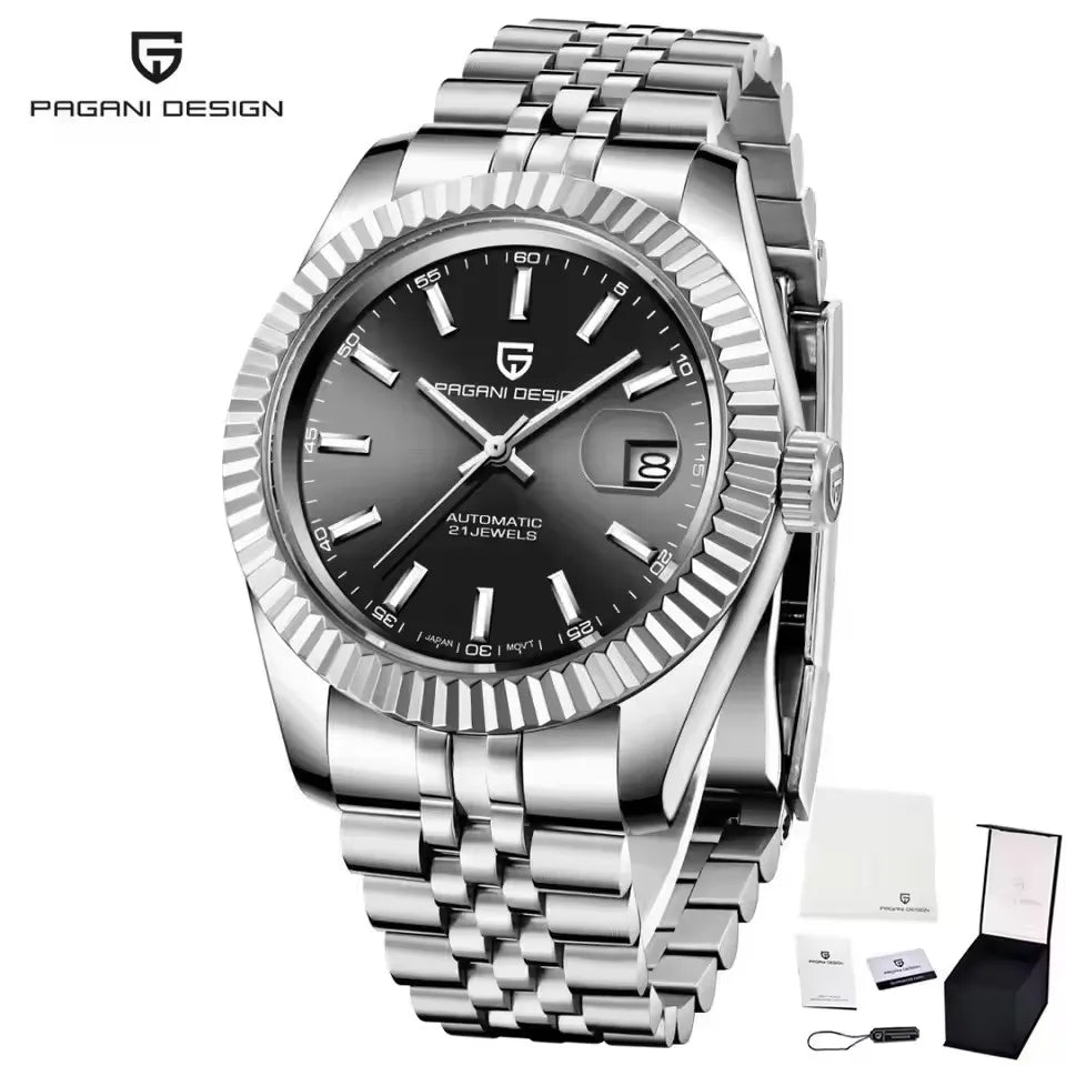 PAGANI DESIGN 42MM Log dating Men Watch Top Brand Luxury Automatic Watch Stainless Steel Waterproof Mechanical Watches For Men